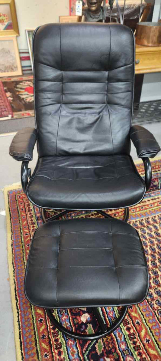 Black Chair w/Ottoman