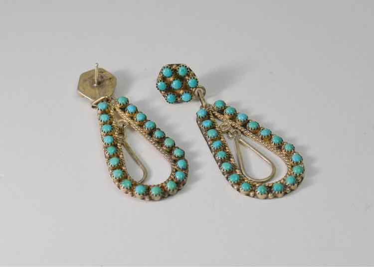 Earrings Navajo.925 Lonasee Turquoise