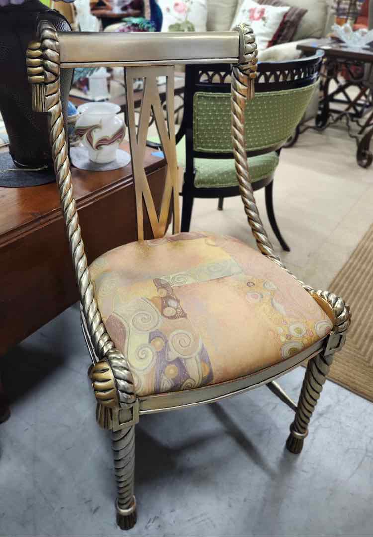 Silver & Gold Barley Twist Chair
