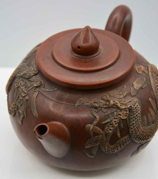 Yixing Purple Clay Dragon Teapot