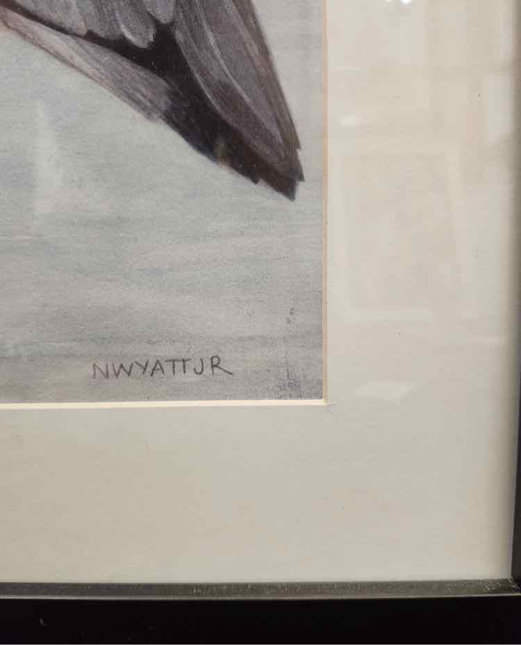 Blue Heron Watercolor & Pencil N. Wyatt Jr. 26”x21”