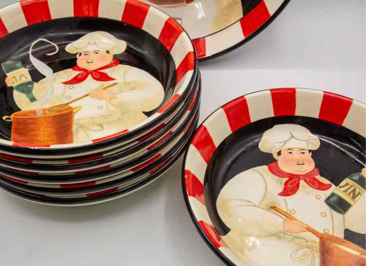 Vtg. Certified Inter. Pasta Bowl set 7pcs