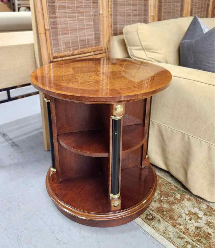 Mahogany Revolving Bookcase End Tables