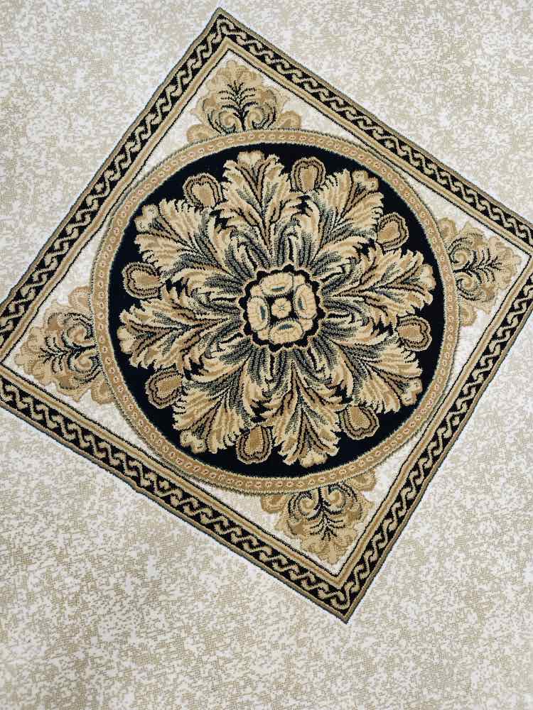 Gold/Black Medallion Rug