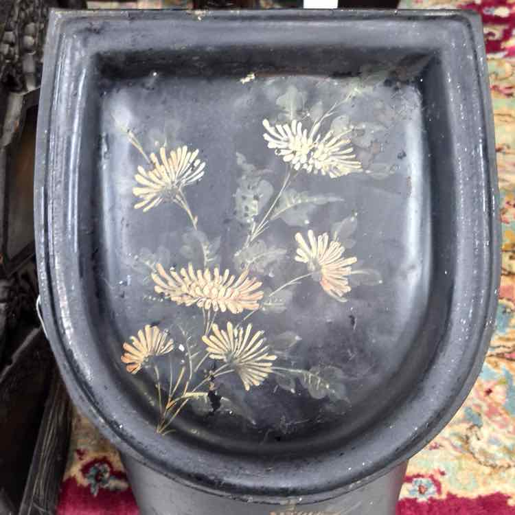 Black Antique Firewood Can