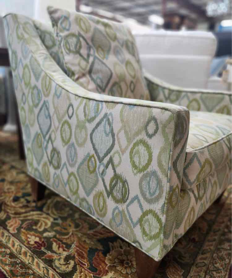 Pair of Patterned Chairs/As Is