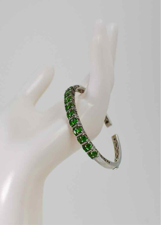 Silver Green Bracelet