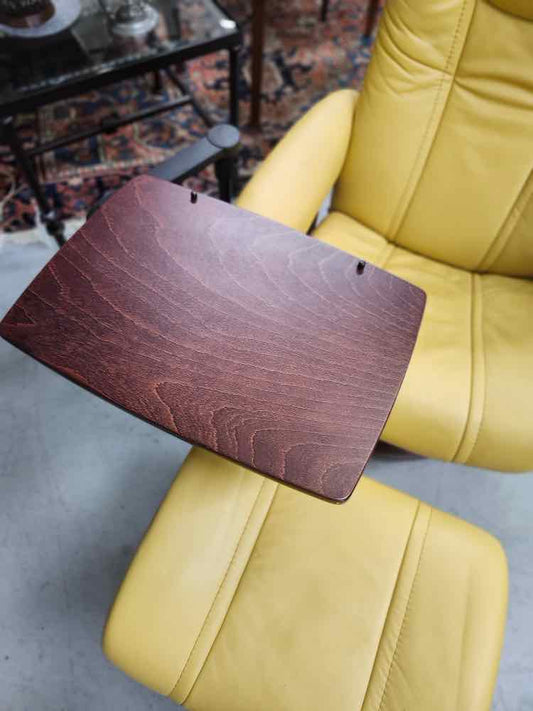 Yellow Ekornes Stressless Chair w/Ottoman