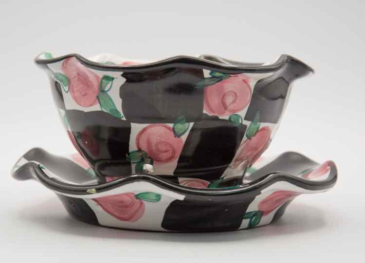 Hand Painted Fruit Bowl and Plate