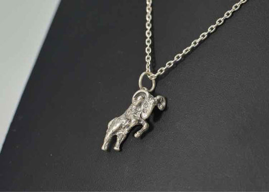 .925 20" Necklace w/Ram Charm