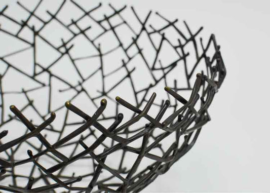 Art Twig Bronze Bowl by Michael Arams