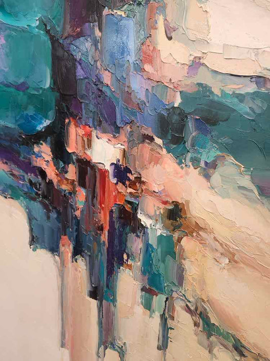 Art Cream Oil Abstract by J. Read