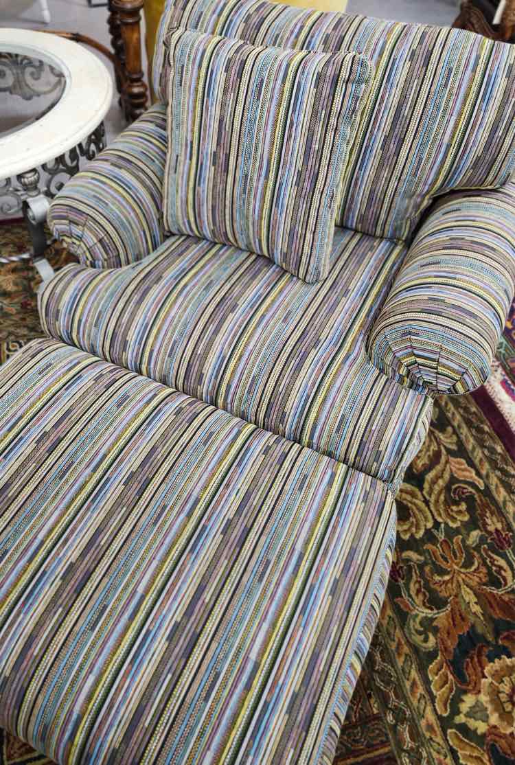 Multi Colored Chair w/Ottoman
