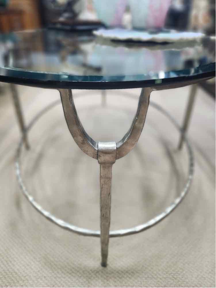Oval Glass Top Coffee Table