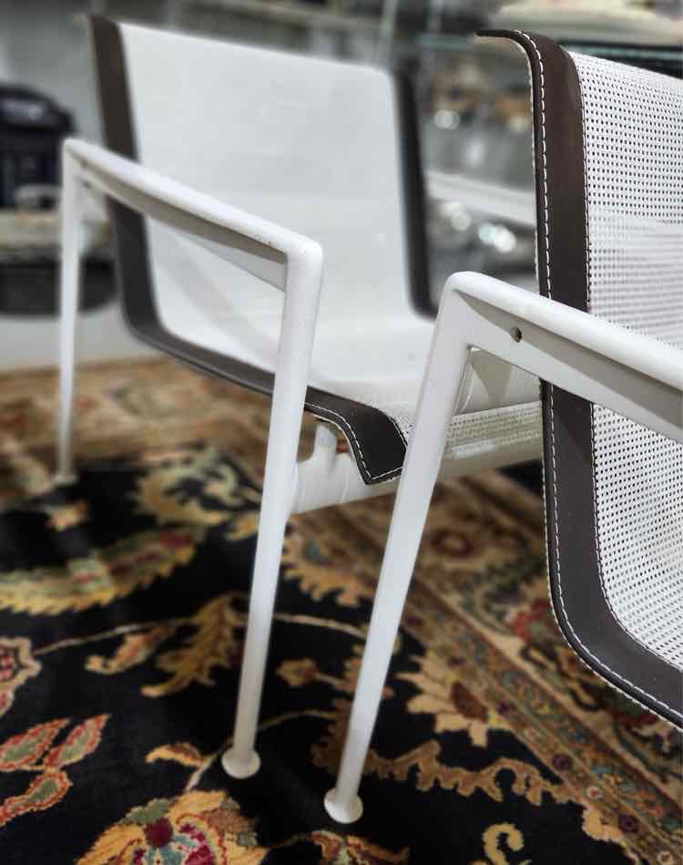 3 Black and White Patio Chairs