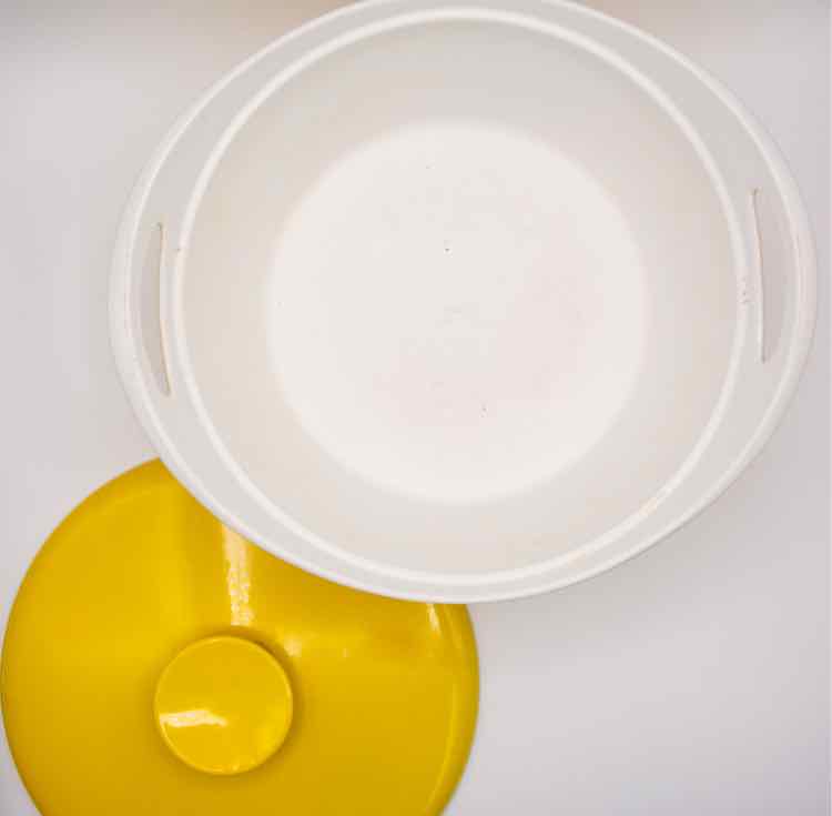 MCM Vtg Yellow Dutch Oven