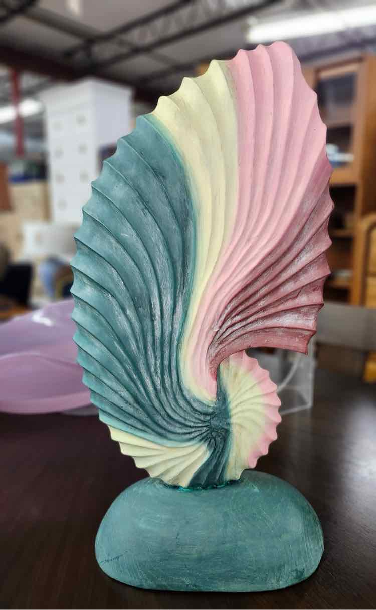 Large Pink, Green & Blue Shell Decor
