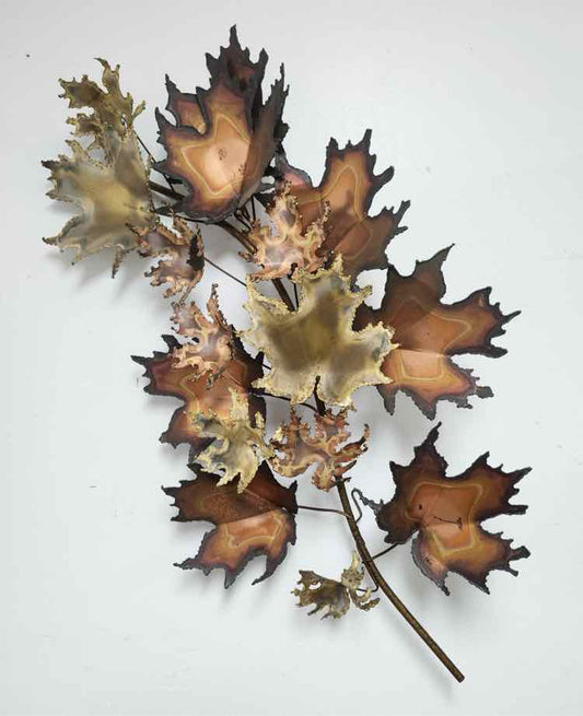 MCM Metal Autumn Leaf sculpture by Jere