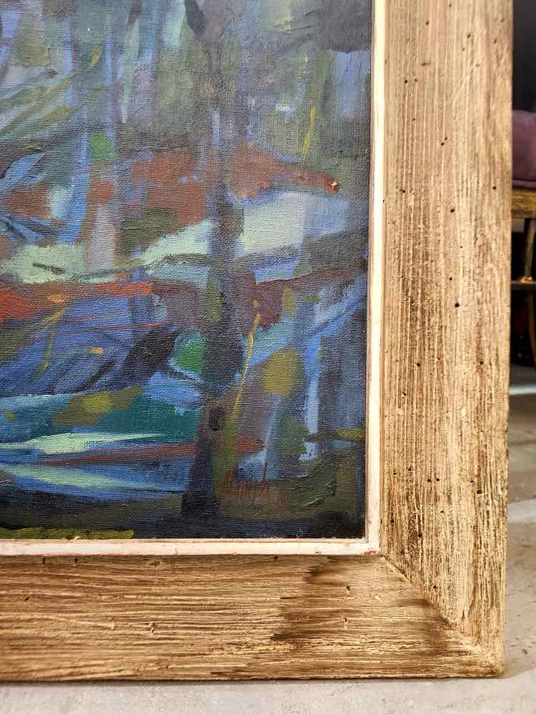Forest at Night Oil Painting