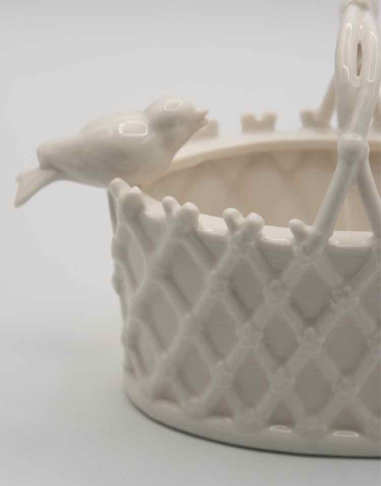 Porcelain Victorian Bird Basket