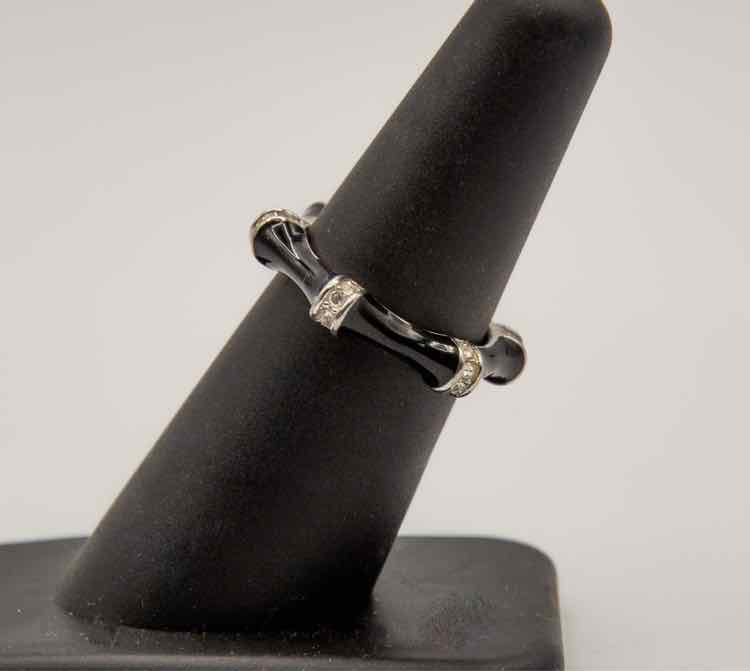Lauren G.Adams Blk.Bamboo Ring/6
