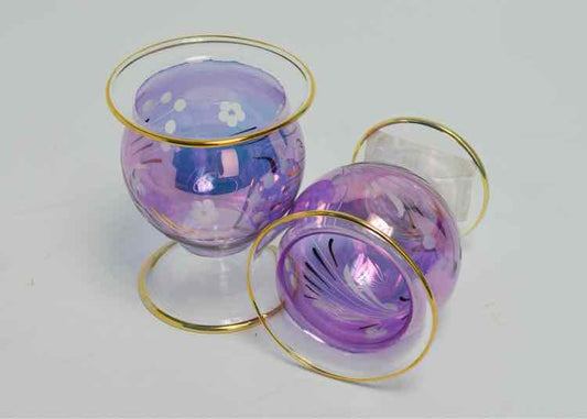 Etched Glass Goblets