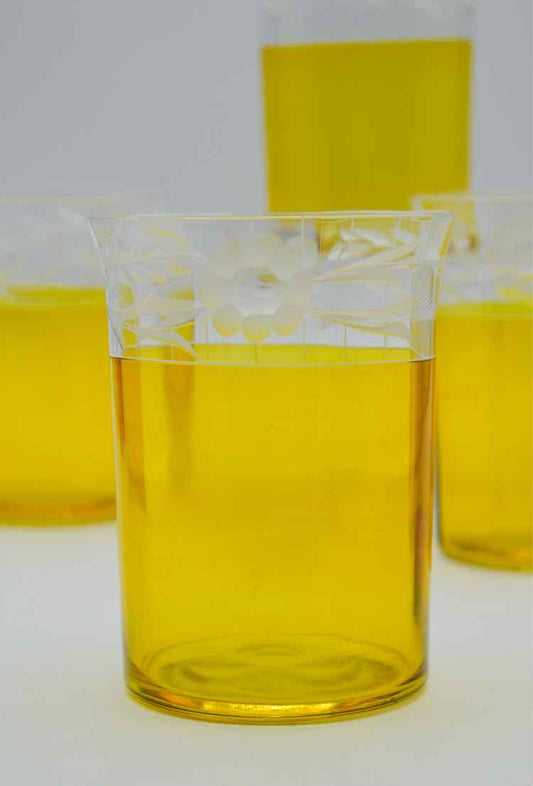Westmoreland Trellis Yellow Water Glasses