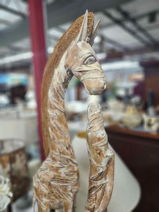 Mother and Child Giraffe Statue