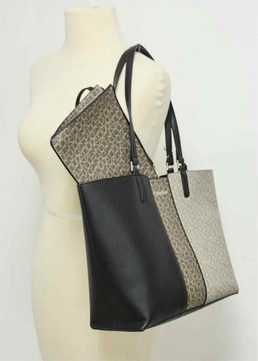 Calvin Klein Zoe Color Block Monogram Tote