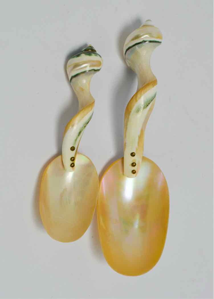 Pair Mother of Pearl Caviar Spoons