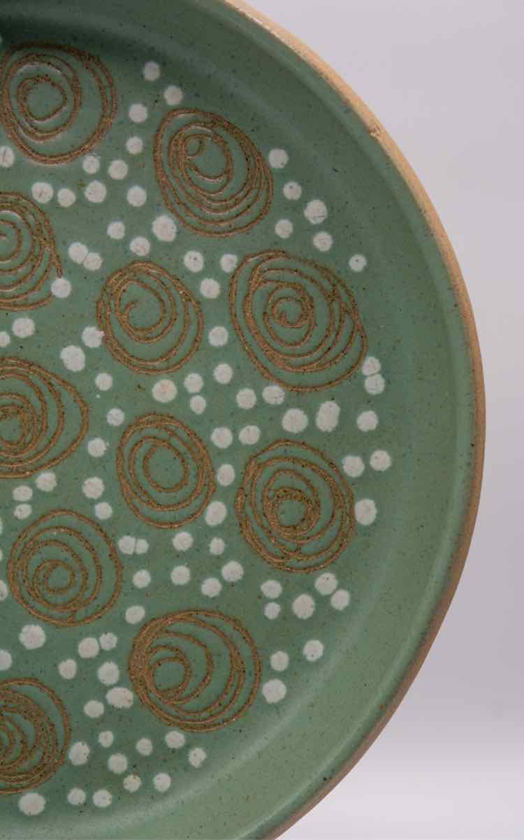 Vtg. Marsha/Studio Stoneware Green Bowl