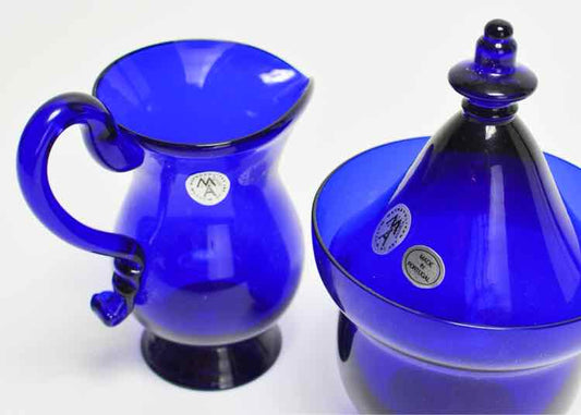 Cobalt Blue Creamer & Sugar Set