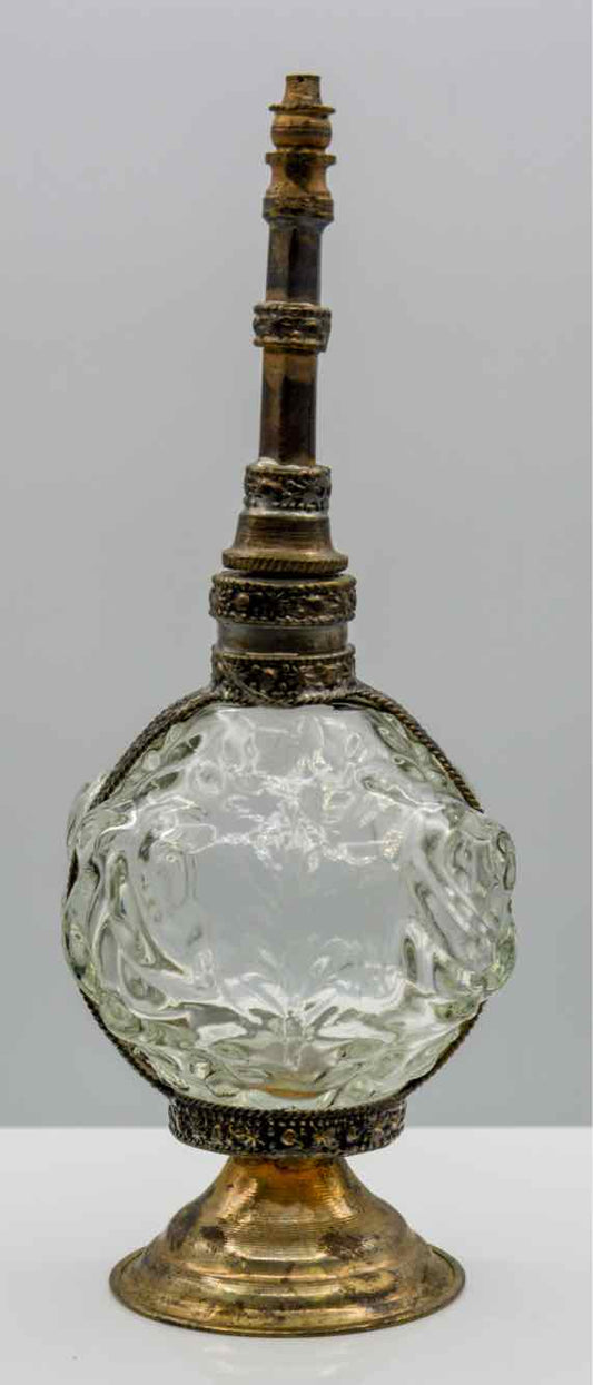 Clear Glass Moroccan Perfume Bottle