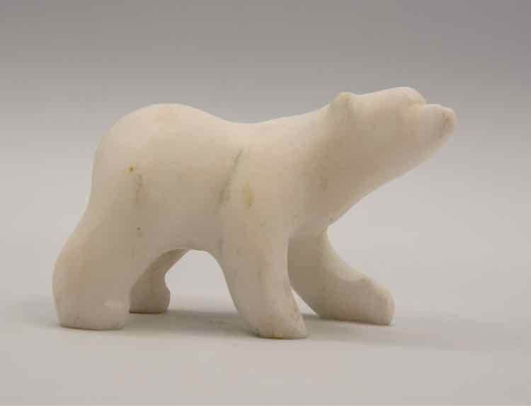 Hand-Carved Marble Polar Bear