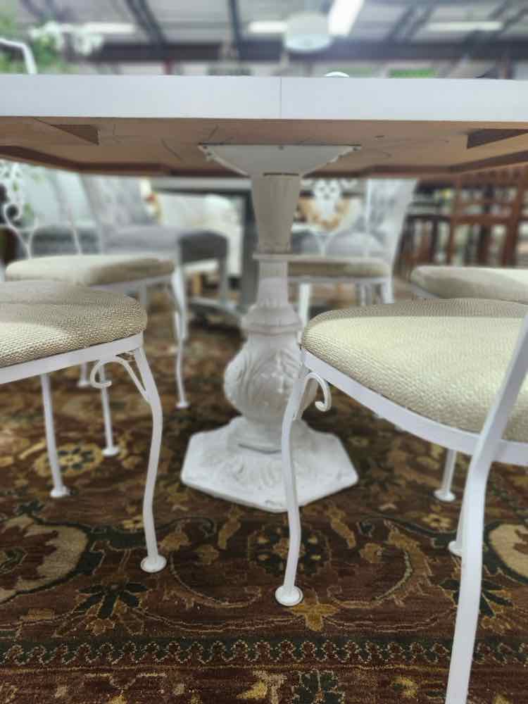 White Dining Table w/5 Chairs