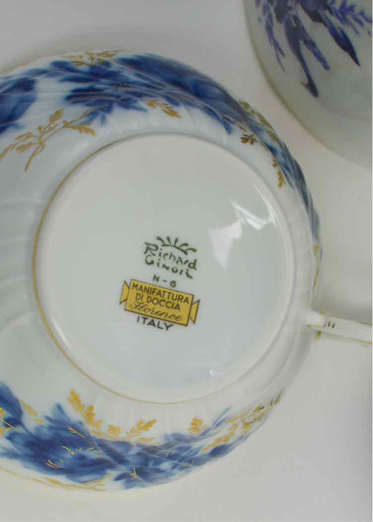 Vtg. Richard Ginori Porcelain Tea Service Dishware