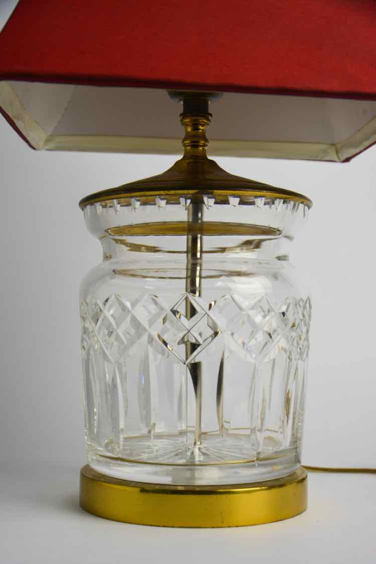 Crystal and Brass Waterford Table Lamp