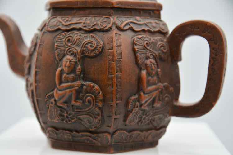 Yixing Purple Clay Hexagonal Pot