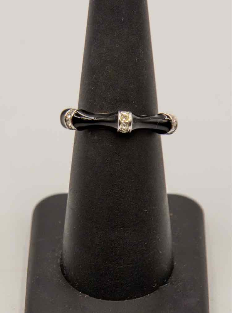 Lauren G.Adams Blk.Bamboo Ring/6