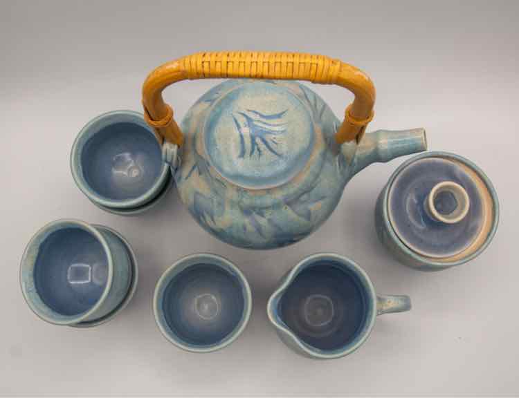 Bamboo & Blue Oriental Tea Set