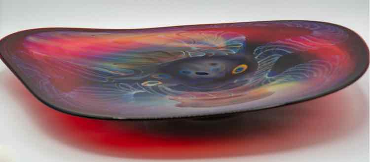 Murano Art Glass/Purple & Blue Design