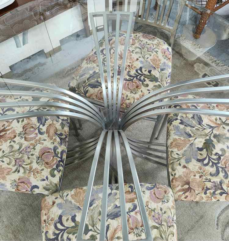 Glass Top Table w/4 Chairs