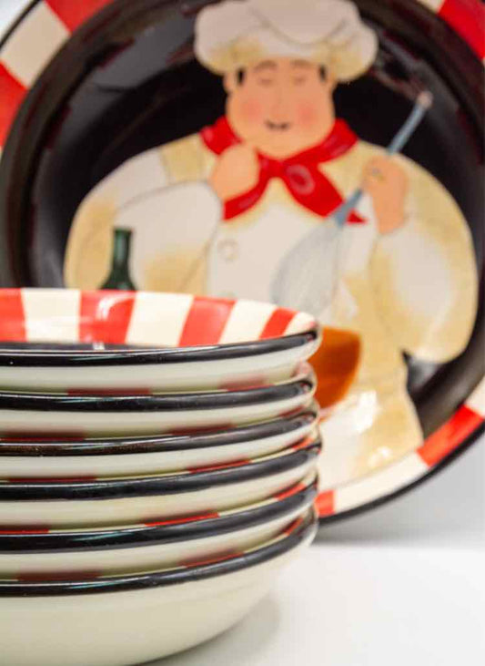 Vtg. Certified Inter. Pasta Bowl set 7pcs