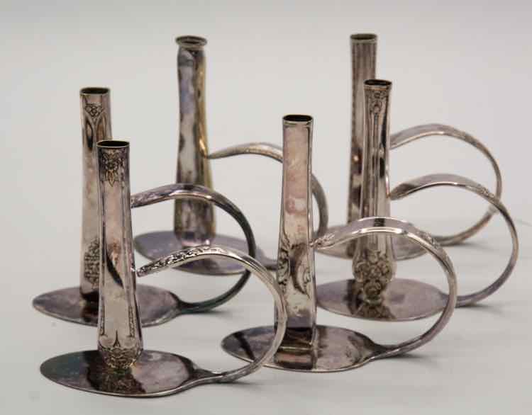Silverplate Napkin Holder/ Bud Vase