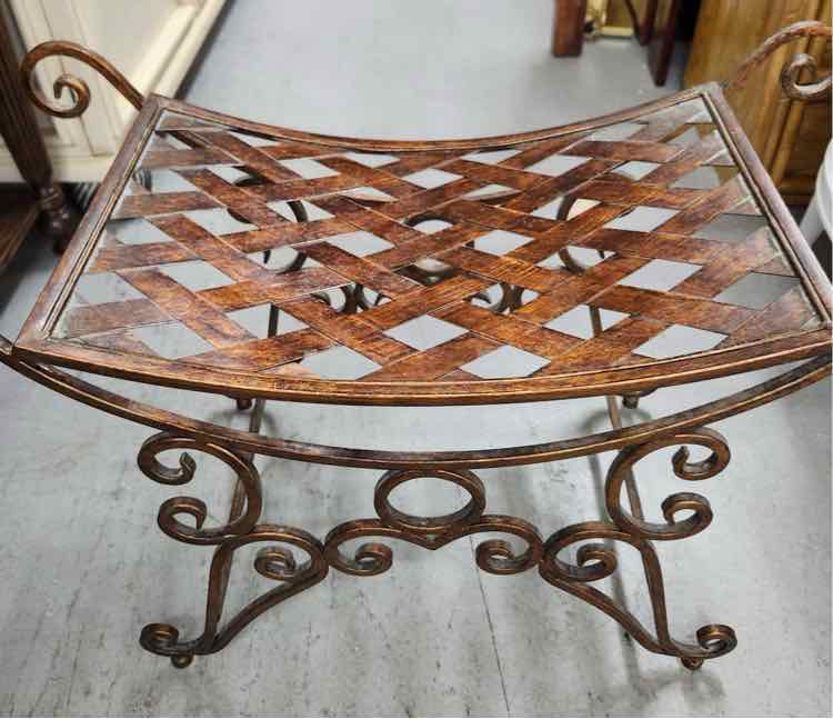 Metal Brown Bench