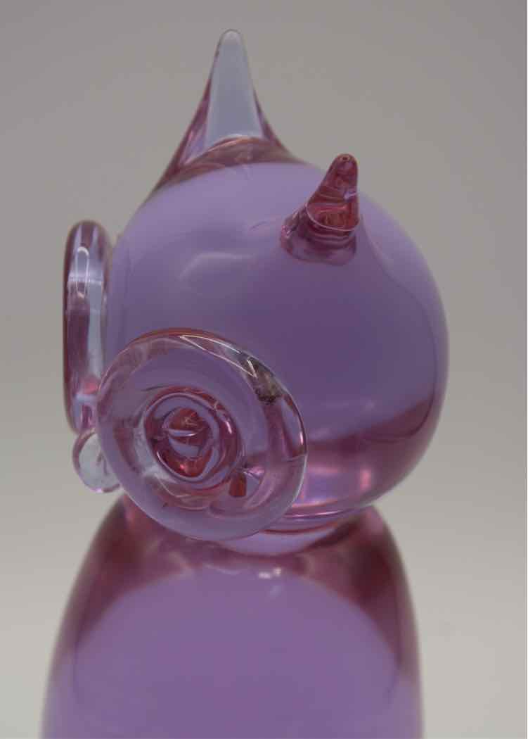 Purple/Blue Murano Glass Synee Zanetti Owl