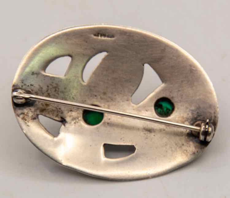 Georg Jensen.925 w/Green Agate Pin