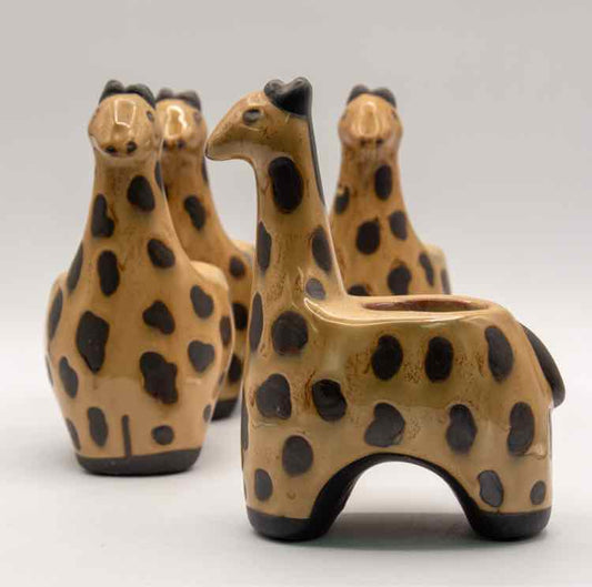 Vtg. 4pc Pier 1 Giraffe Tea Light Holders
