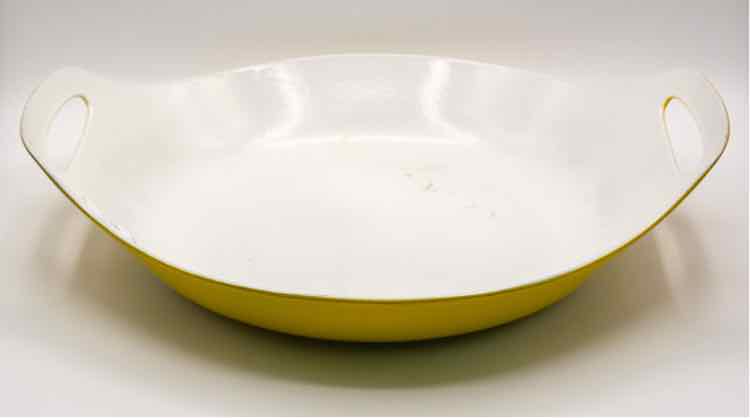 MCM Vtg Yellow Serving Dish