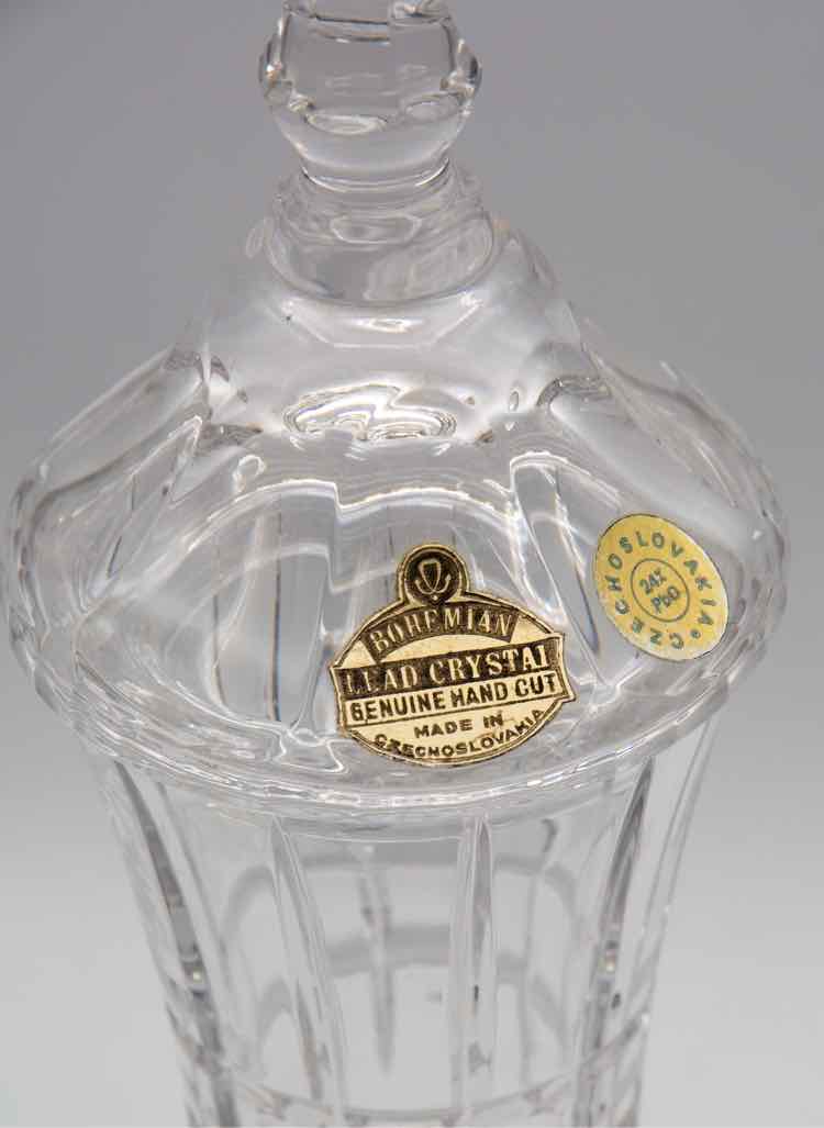 Cut Glass Signed Crystal Decanter